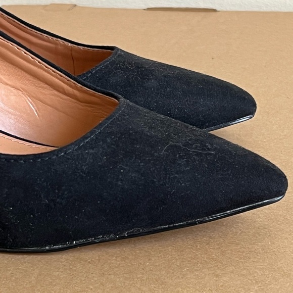 J.Crew‎ Womens Black Shoes 7 Abelle Micro Suede CapToe Pumps Heels Career Office - Picture 8 of 16